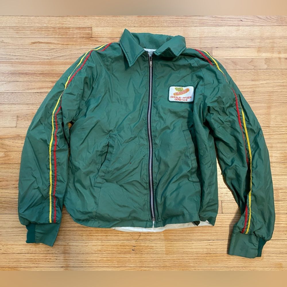 Vintage Men M Dekalb Seed Farm Windbreaker Jacket